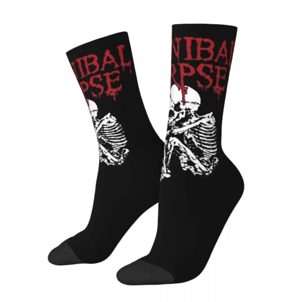 Calcetines de invierno cálidos Retro Unisex Rock gótico música Cannibal Corpse calcetines transpirables para monopatín