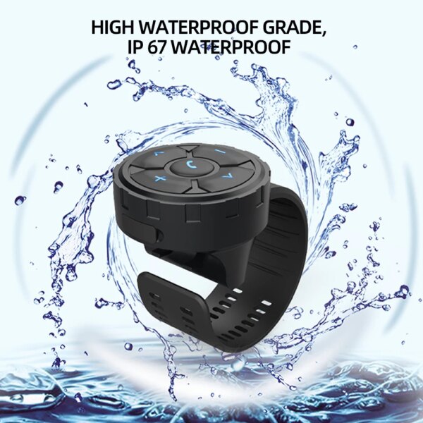 Inalámbrico Bluetooth 5,3 botón remoto casco auricular motocicleta/bicicleta manillar controlador multimedia LB Control del volante del coche