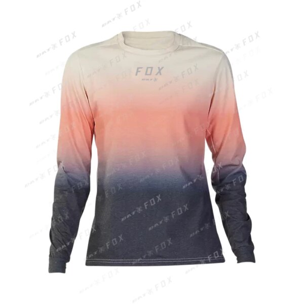 Camiseta de Motocross BAT FOX para mujer, Jersey MTB, camisetas para descenso, camisetas para bicicleta de montaña, camiseta DH todoterreno, ropa deportiva para Motocross