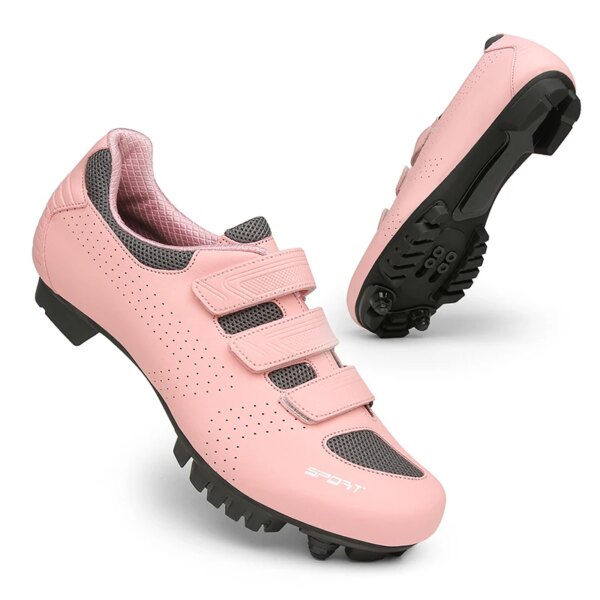 Zapatillas de ciclismo para mujer, zapatos Spd Mtb, tacos planos, zapatos para bicicleta de montaña, zapatillas de velocidad para bicicleta, calzado para bicicleta de montaña de carreras