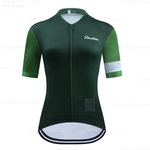 Ropa de Ciclismo para mujer Raudax 2024, Ropa de Ciclismo de manga corta, Jersey de Ciclismo de verano, Jersey de triatlón, Kit de Ciclismo uniforme