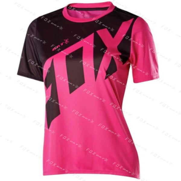 Camiseta de descenso para mujer BAT FOX Equipos de ciclismo de montaña Camiseta transpirable de secado rápido MTB Camiseta de ciclismo de manga corta