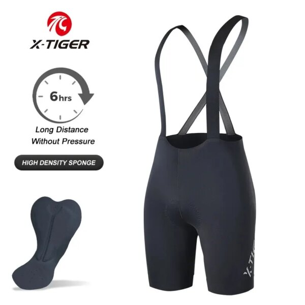 X-TIGER-pantalones cortos con pechera para ciclismo para hombre, ropa profesional transpirable de secado rápido para ciclismo de montaña y carretera, novedad de 2024