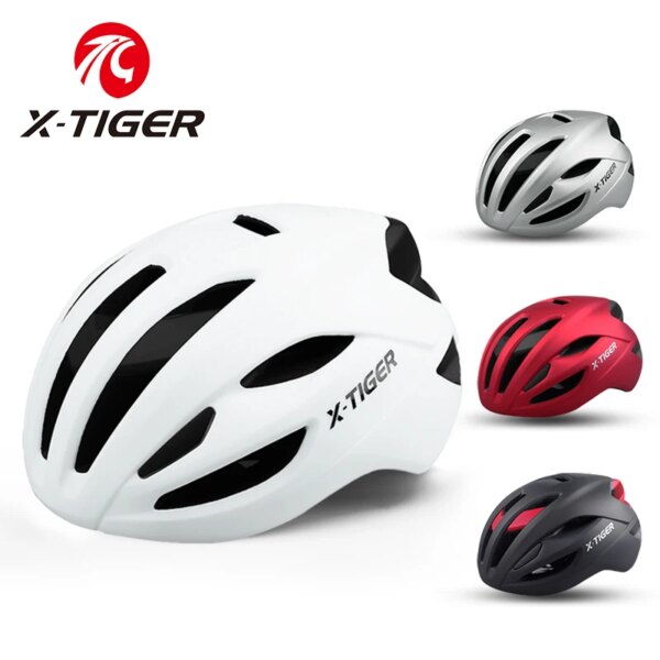 Cascos ligeros de X-TIGER para adultos ajustables 58-61cm casco de bicicleta MTB montaña carreras ciclismo casco 27*15cm