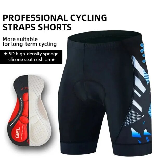 X-TIGER pantalones cortos de ciclismo para hombre con bolsillo trasero pantalones cortos acolchados de Gel 5D para ciclismo de montaña o de carretera medias medias