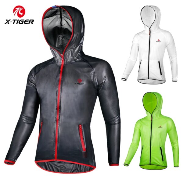 X-TIGER impermeable para hombre, chaqueta impermeable para ciclismo, chaqueta para la lluvia para bicicleta, cortavientos reflectante para mujer, impermeable para senderismo MTB