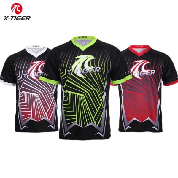 X-tiger-Camiseta de ciclismo para hombre, ropa para bicicleta de montaña, ropa de secado rápido para bicicleta de montaña, uniforme, ropa de ciclismo transpirable