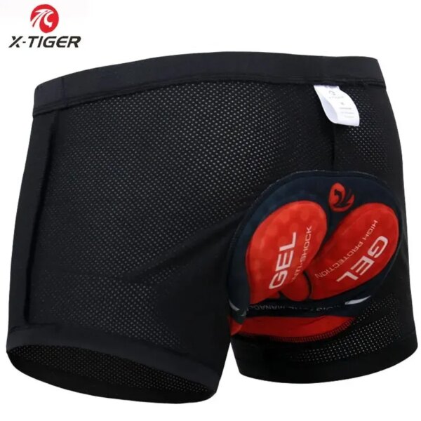 X-Tiger-pantalones cortos de ciclismo, malla transpirable, a prueba de golpes, ropa interior de ciclismo 5D Pro, pantalones cortos de ciclismo con almohadilla de Gel engrosada