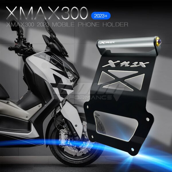 Soporte de navegación para motocicleta XMAX 300 2023 para YAMAHA X MAX 300 2023, soporte de navegación para varilla de expansión, soporte para teléfono móvil