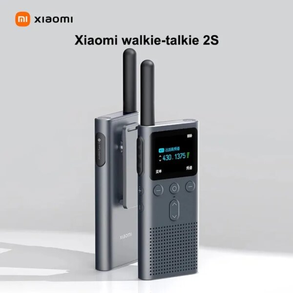 Xiaomi-walkie-talkie 2S, versión mejorada, ultraligero, ultrafino, compatible con conexión de auriculares Bluetooth, modo de reposo ultralargo para exteriores