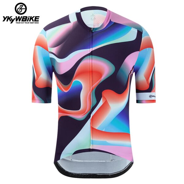 YKYWBIKE-ropa de ciclismo para hombre, camisetas de manga corta para deportes al aire libre, ropa de bicicleta, Jersey de ciclismo de montaña de alta calidad