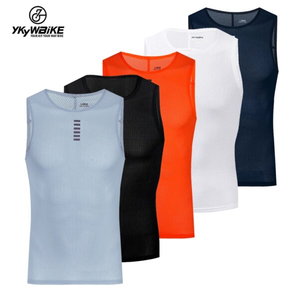 YKYWBIKE, camiseta sin mangas con capa Base para hombre, camiseta interior para ciclismo de secado rápido, chalecos para bicicleta MTB, camiseta deportiva de compresión para bicicleta, 5 colores