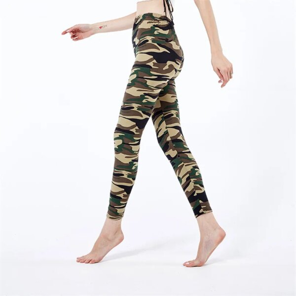 YRRETY 2022 mallas de camuflaje para mujer estilo grafiti pantalones elásticos ajustados verde militar Push Up Leggings Deportes Pantalones deportivos