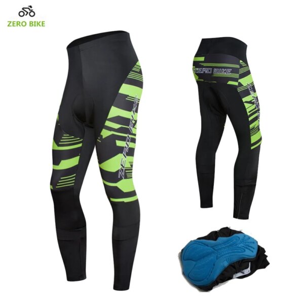 ZERO BIKE 2017 Pantalones de bicicleta de montaña para exteriores, pantalones largos para hombre, ciclismo, equipo de Primavera/otoño, verde, M-XXL