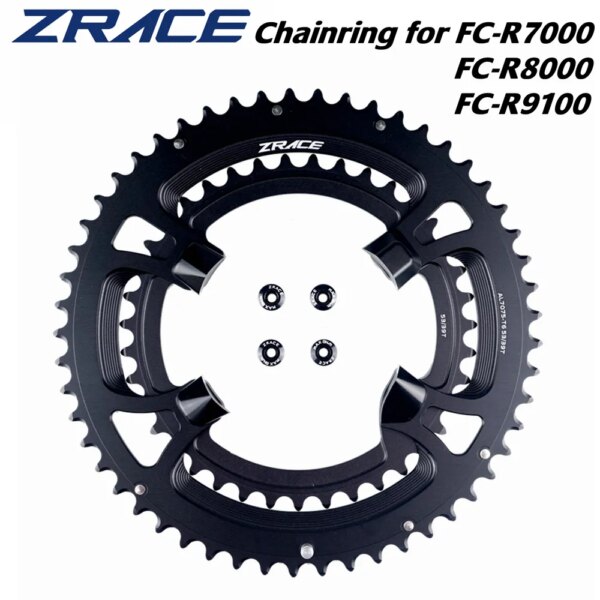 Plato de carretera asimétrico ZRACE 105 FC-R7000 / ULTEGRA FC-R8000 / DURA-ACE FC-R9100, 50-34T 52-36T 53-39T, 110BCD BCD110 4 pernos