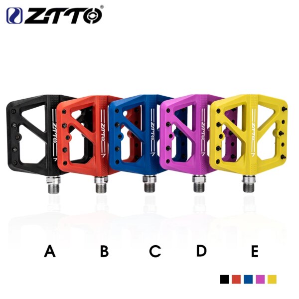 ZTTO 1 par de pedales de bicicleta de nailon antideslizantes de Color sólido pedales de bicicleta de montaña accesorios de piezas de ciclo suministros amarillo