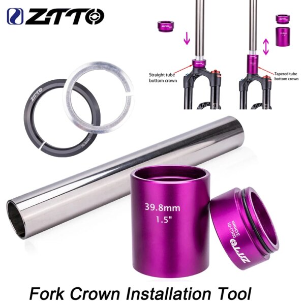 ZTTO-Kit de fijación de horquilla delantera de bicicleta, herramienta de repuesto para reparación de instalación de bicicleta, ajuste de corona de auriculares, 28,6mm, 1-1/2\