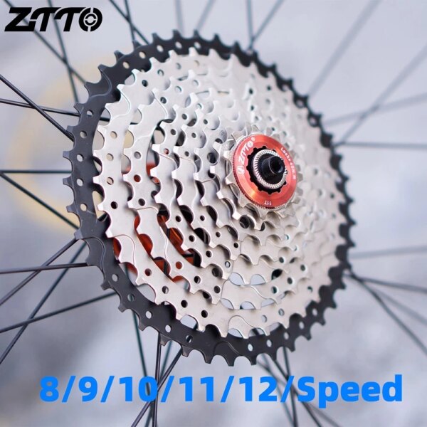 ZTTO-Cassette para bicicleta de montaña, piñón K7 de 8/9/10/11/12 velocidades, 8S, 9S, 10S, 11S, 12S, 40/42/46/50T/52T, para HG Hub